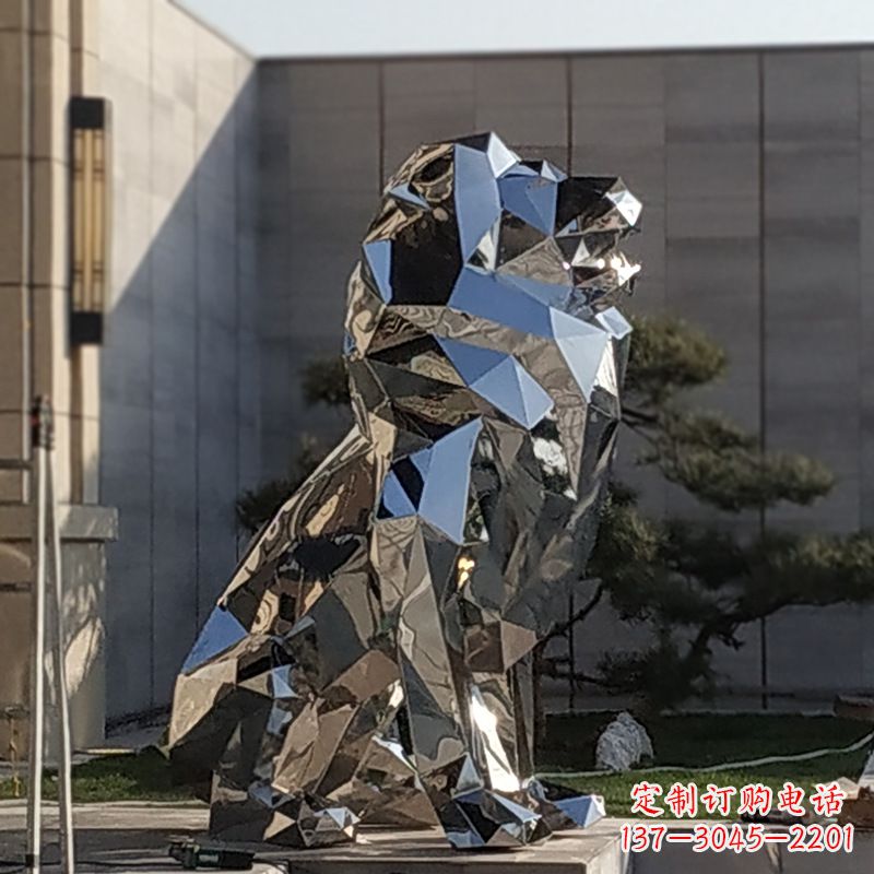 泉州现代狮子雕塑,金属时尚与艺术完美结合