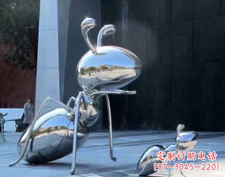 泉州不锈钢蚂蚁雕塑,抛光镜面,精致精美