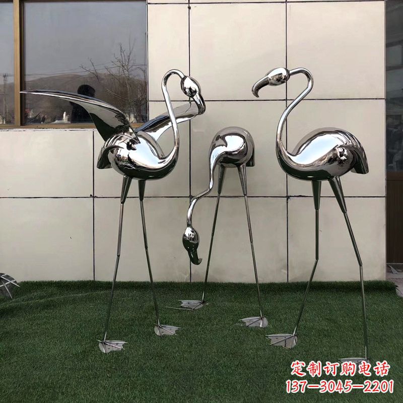 泉州魅力传递,不锈钢仙鹤雕塑