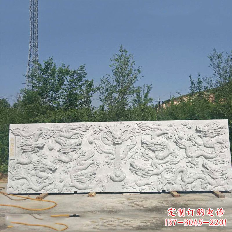 泉州九龙壁汉白玉浮雕,让艺术墙面独具特色