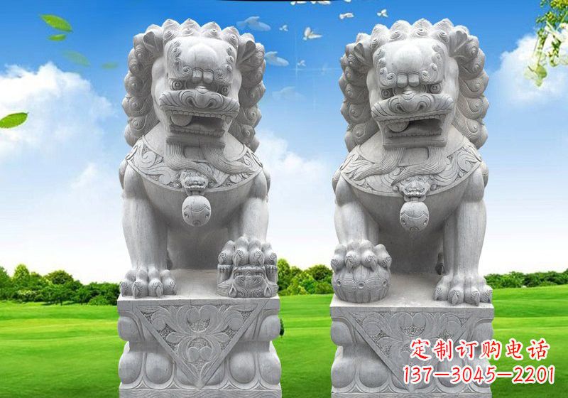 泉州看门狮子石雕