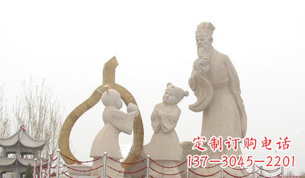 泉州全新手工制作的孔融让梨石雕