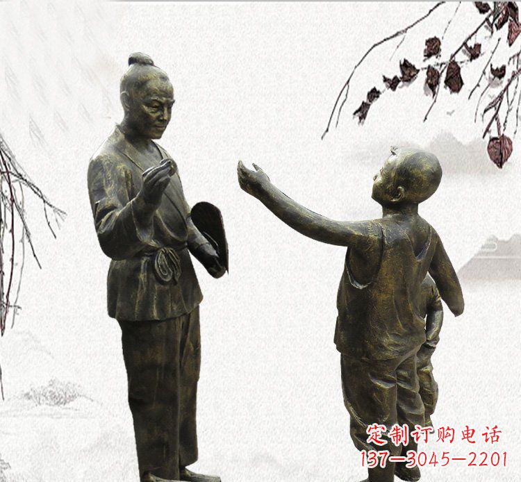 泉州孔融让梨铜雕,专业定制高品质