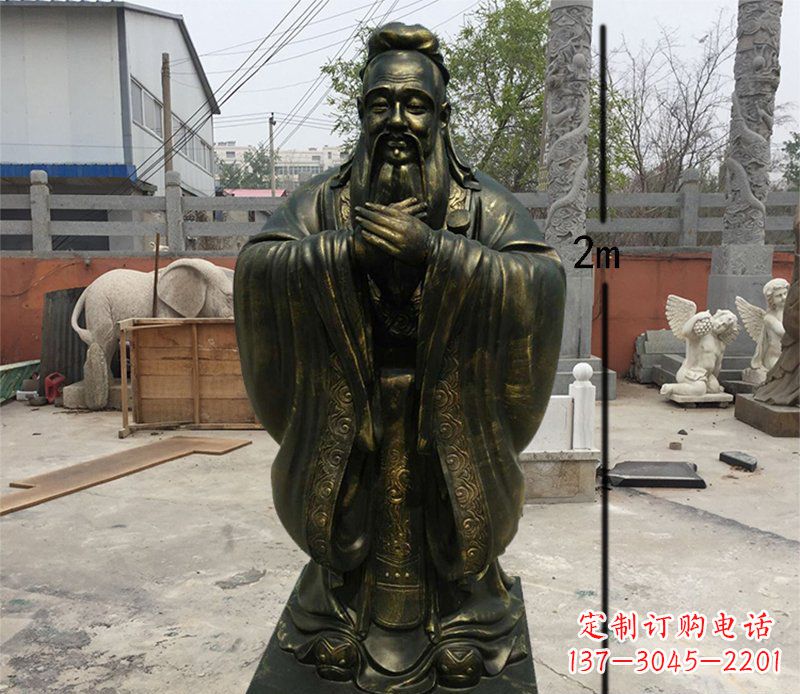 泉州荣誉传承，孔子铜雕精美艺术品