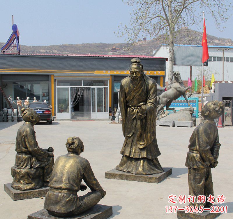 泉州经典孔子雕塑，悠久文化传承