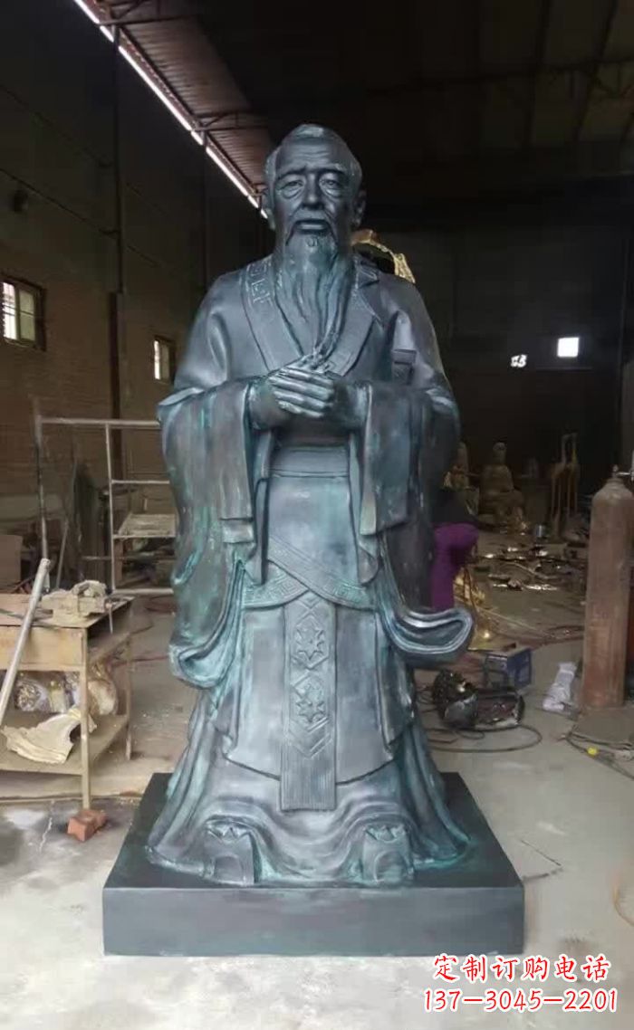 泉州中领雕塑的孔子青铜雕塑