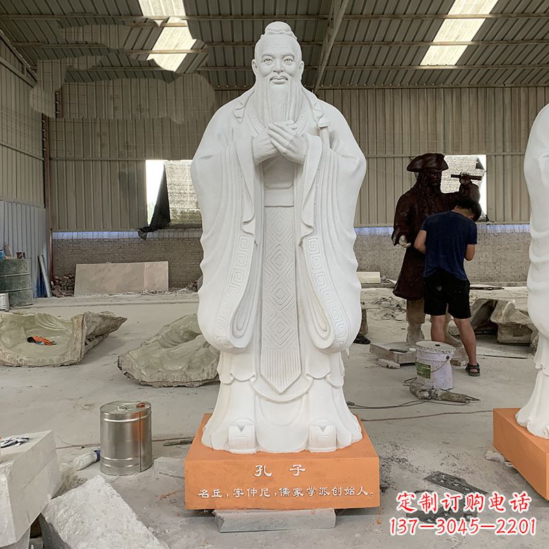 泉州孔子人物石雕