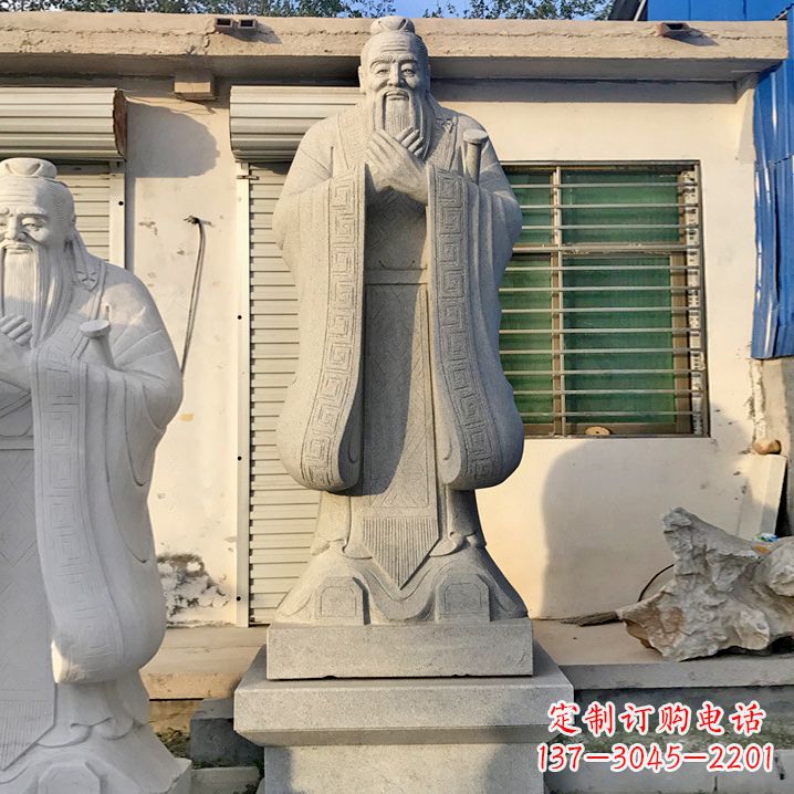 泉州用砂岩浮雕铸造大师级精美孔子雕塑