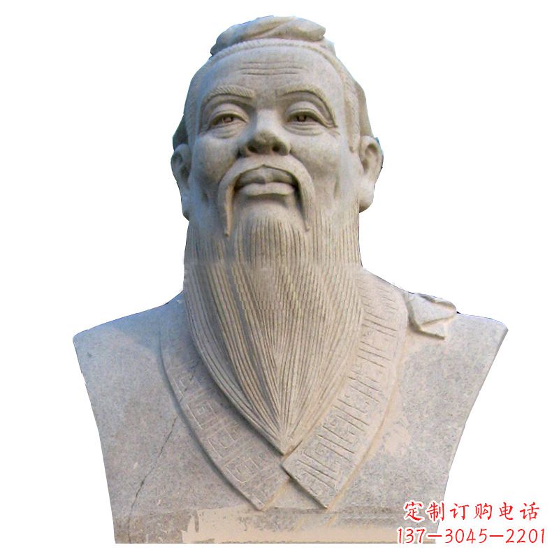 泉州精致工艺,传承历史孔子石雕胸像