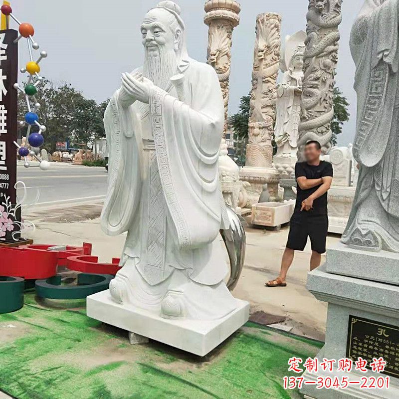 泉州重庆中领雕塑打造孔子石雕像--传承传统文化