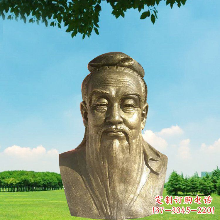 泉州孔子头像铜雕,欣赏中国文化传统精髓