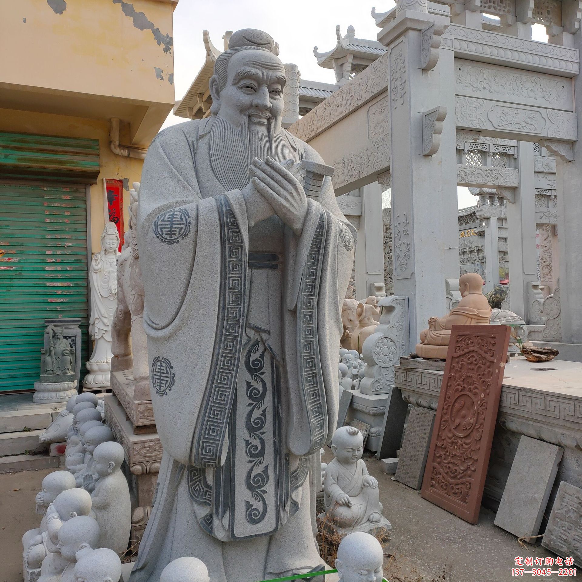 泉州古韵传神,赞美伟大的孔子雕塑