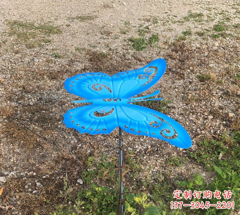 泉州蓝色不锈钢铁艺蝴蝶雕塑