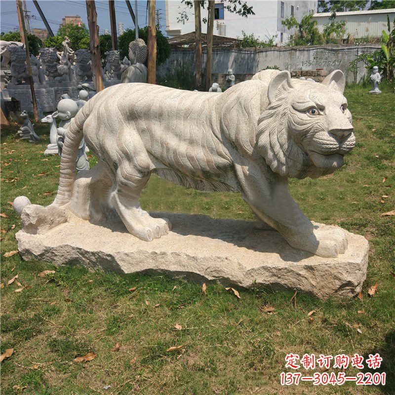 泉州中领雕塑推出老虎石雕艺术品,这是一种以花…