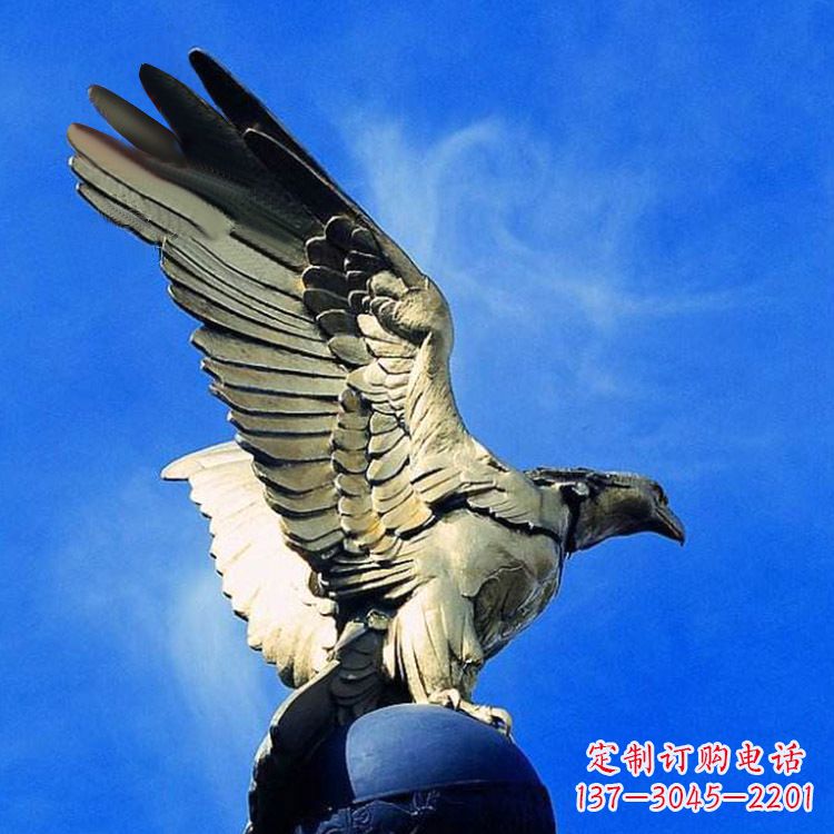 泉州唯美老鹰玻璃钢仿铜雕塑玻璃钢雕塑以其简约…