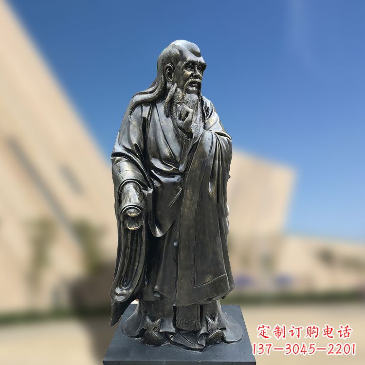 泉州精美老子雕像，体现哲学思考之美