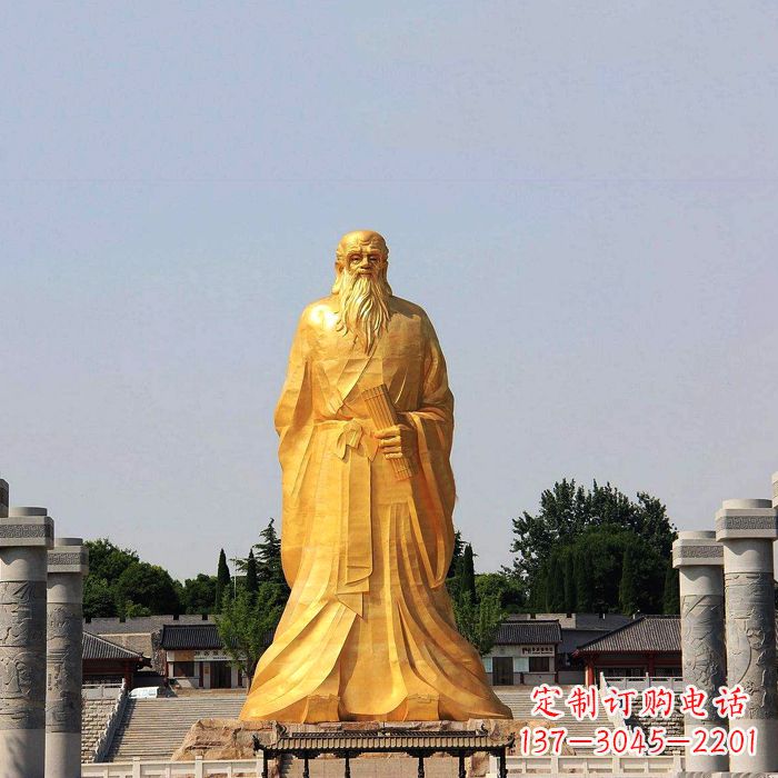 泉州经典人物老子雕像，表达真情