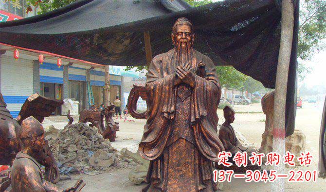 泉州老子古代名人铜雕