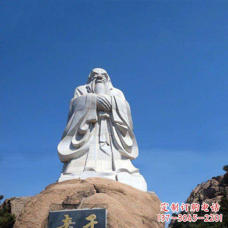 泉州经典的老子雕像,手工制作的沉思之作