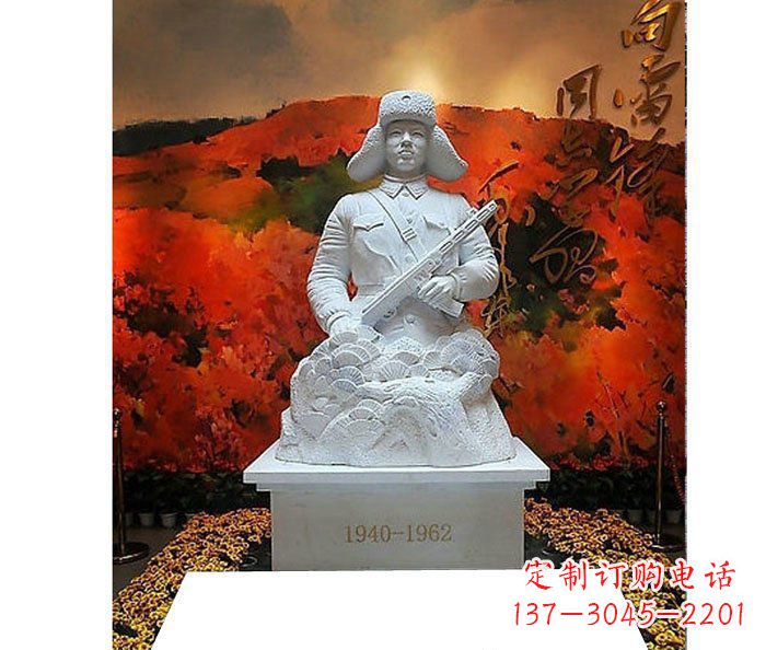 泉州为雷锋烈士献上真挚的敬意——雷锋石雕