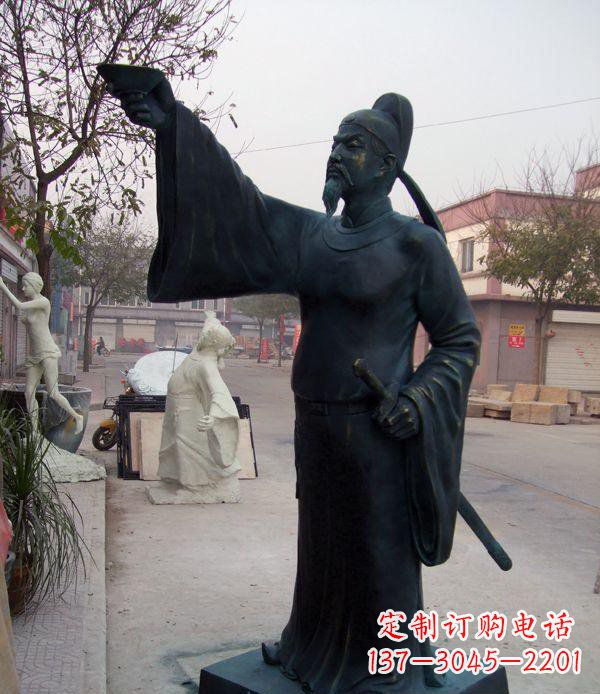 泉州李白诗仙铜雕,精美制作,永久传承