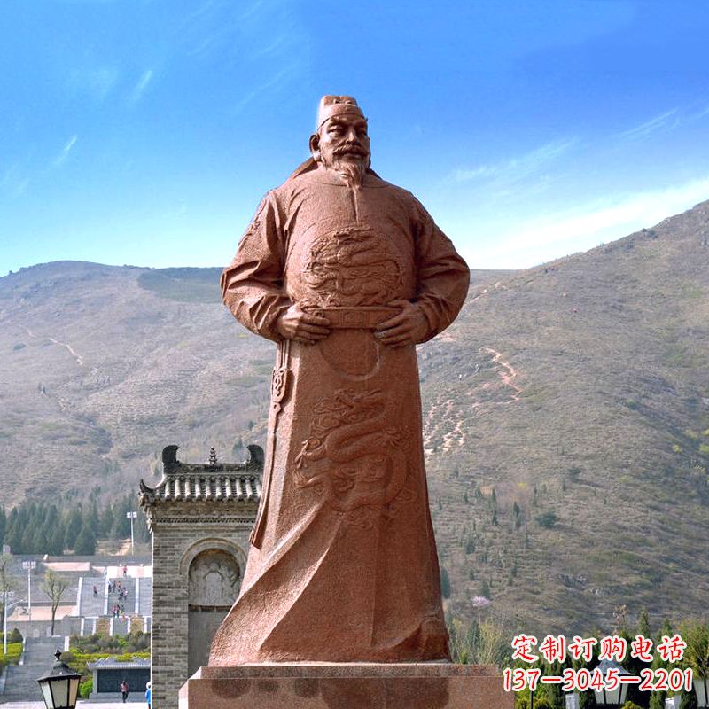泉州李世民砂岩石雕塑像