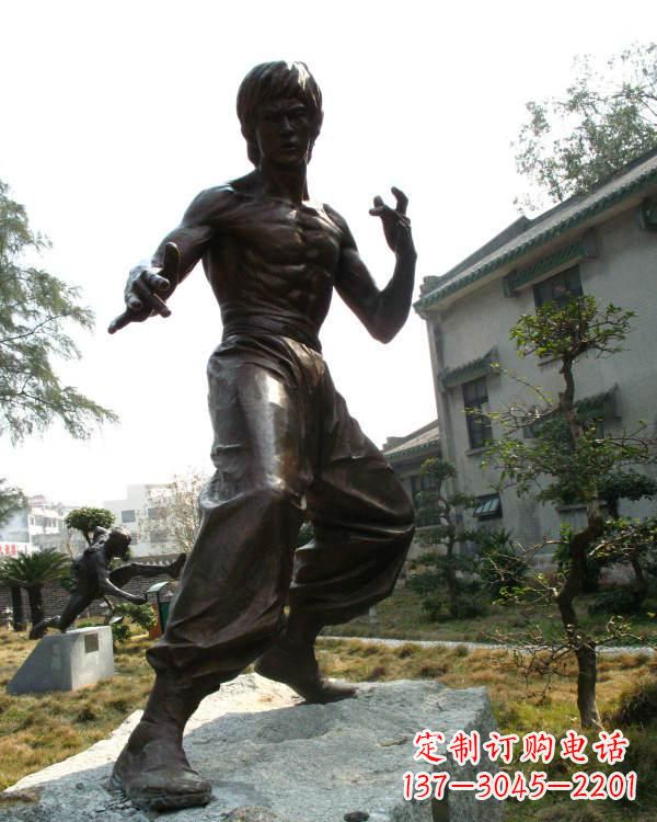泉州李小龙铜雕