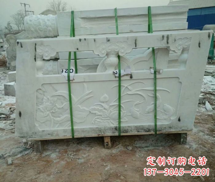泉州高端汉白玉栏板雕塑,精致装点你的空间