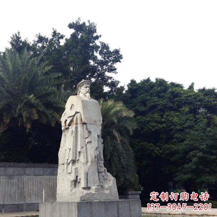 泉州林则徐石雕塑，融合古典韵味与现代气息