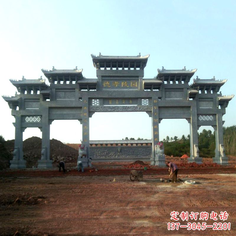 泉州陵园五门石牌坊雕塑