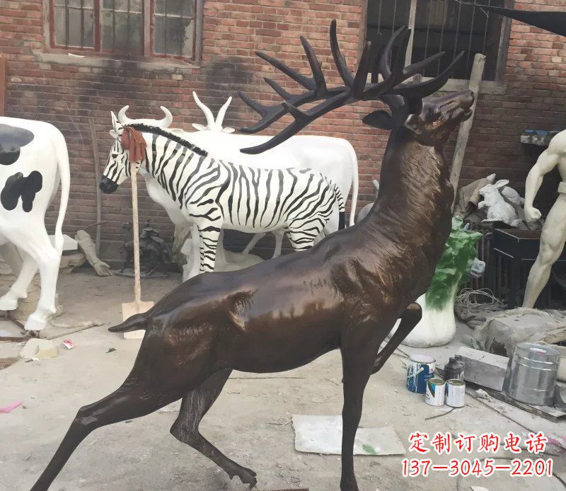 泉州羚羊公园动物铜雕,欣赏自然之美