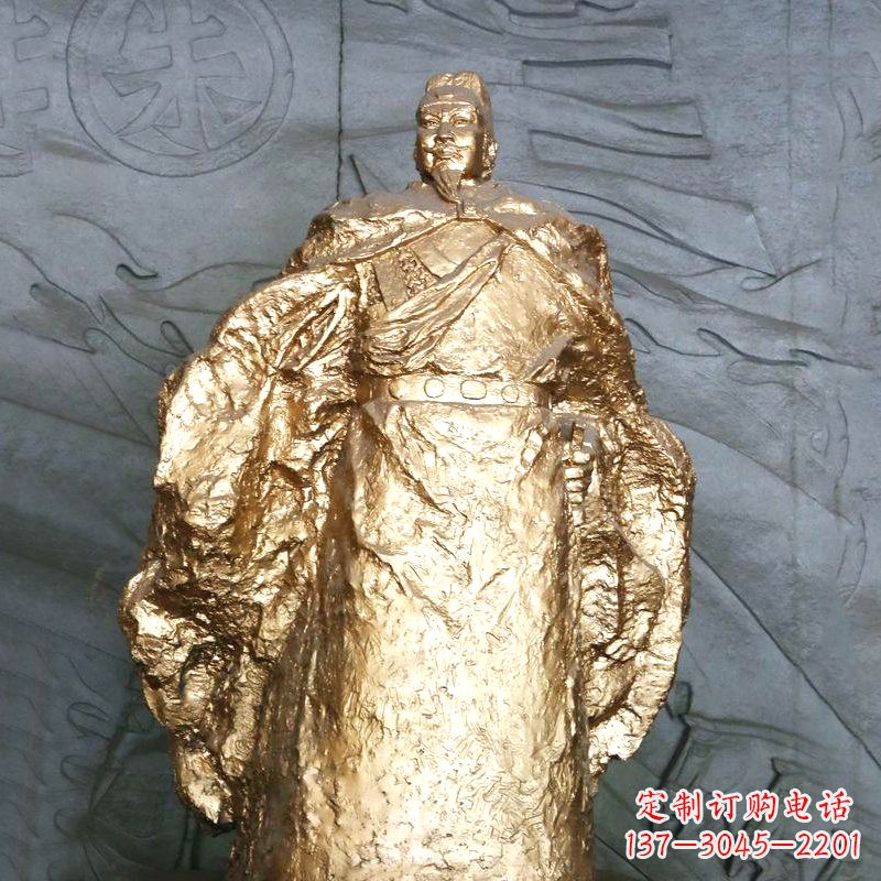 泉州鎏金明太祖雕像,精美历史纪念品