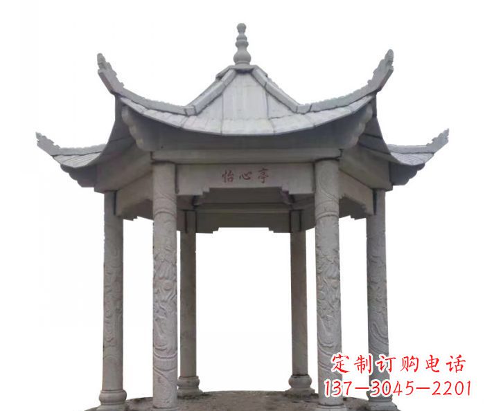 泉州精美凉亭石雕–精细雕刻制作精致的艺术品