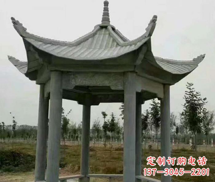 泉州精美六角石凉亭雕塑