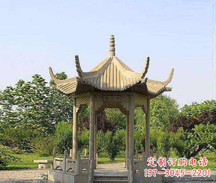 泉州六角凉亭雕塑:精致而经典