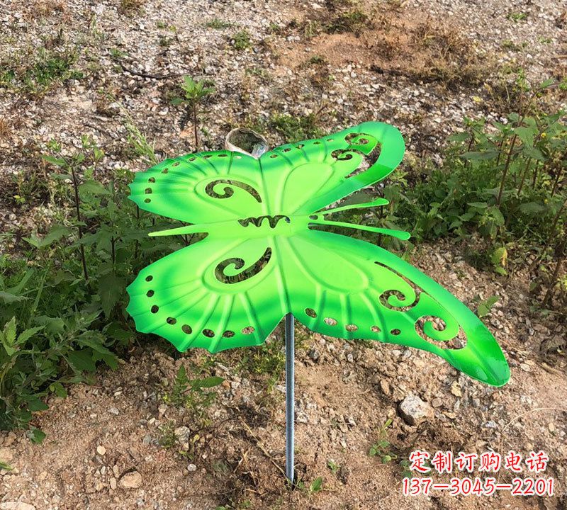 泉州绿色不锈钢蝴蝶雕塑