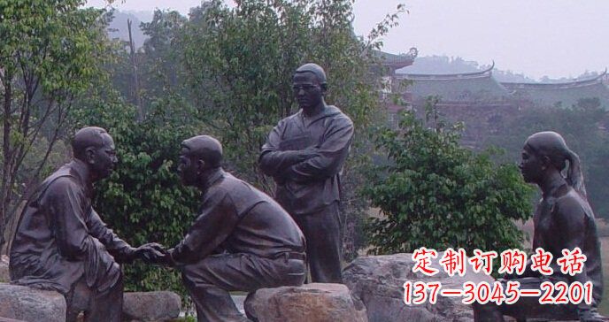 泉州毛主席商谈国事人物园林景观铜雕