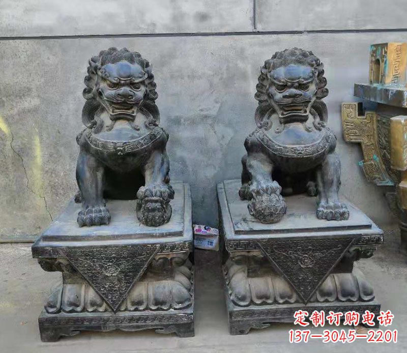 泉州狮子雕塑,象征霸气的家门口装饰