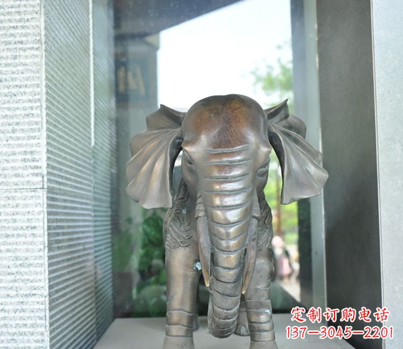 泉州艺术象征——门口镇宅大象铜雕