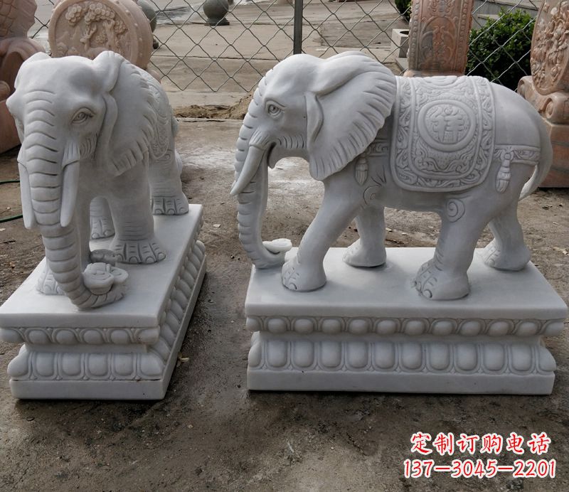 泉州石雕大象,营造优雅气派