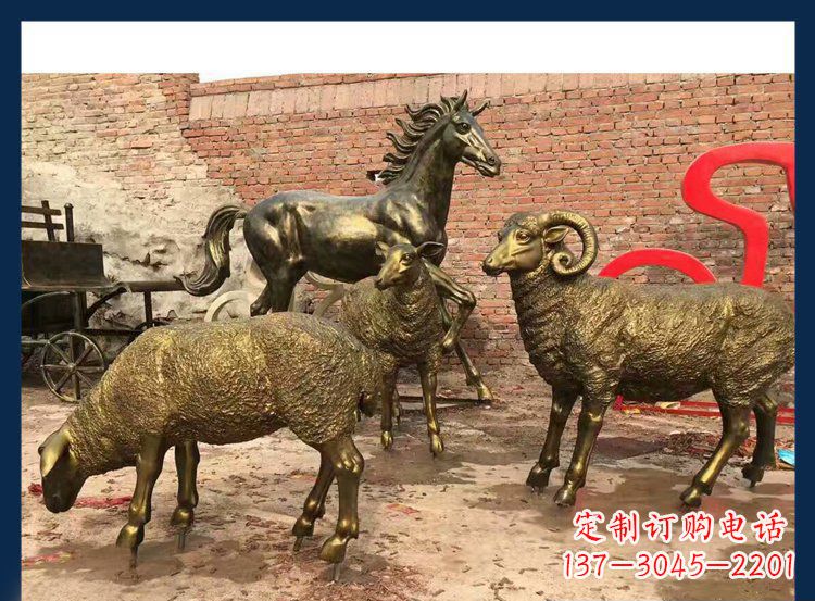 泉州中领雕塑|绵羊公园动物铜雕,让自然之美永存
