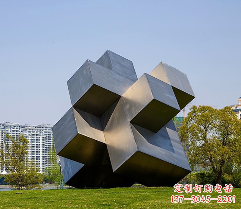 泉州魔方公园不锈钢雕塑