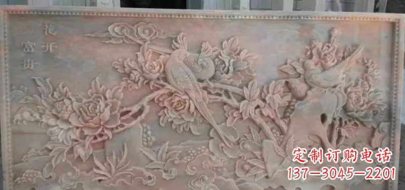 泉州美轮美奂的牡丹花石浮雕