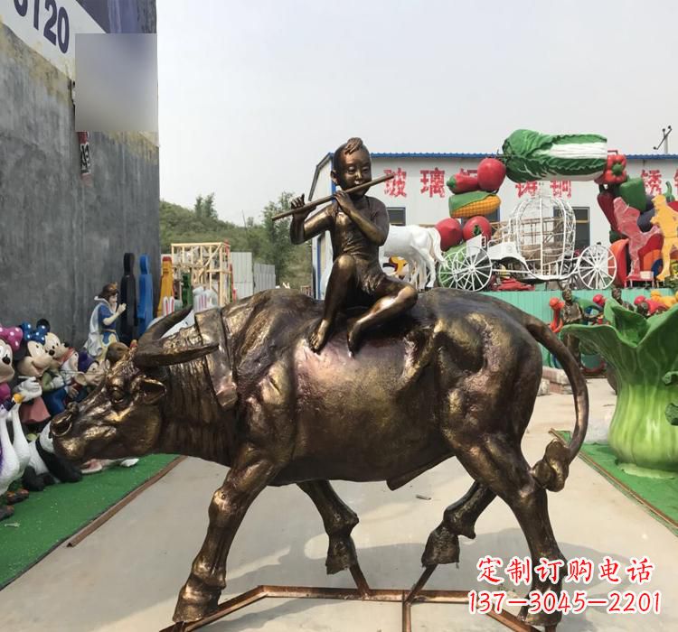 泉州中领雕塑的古典韵味牧童铜雕是一件绝美的雕…