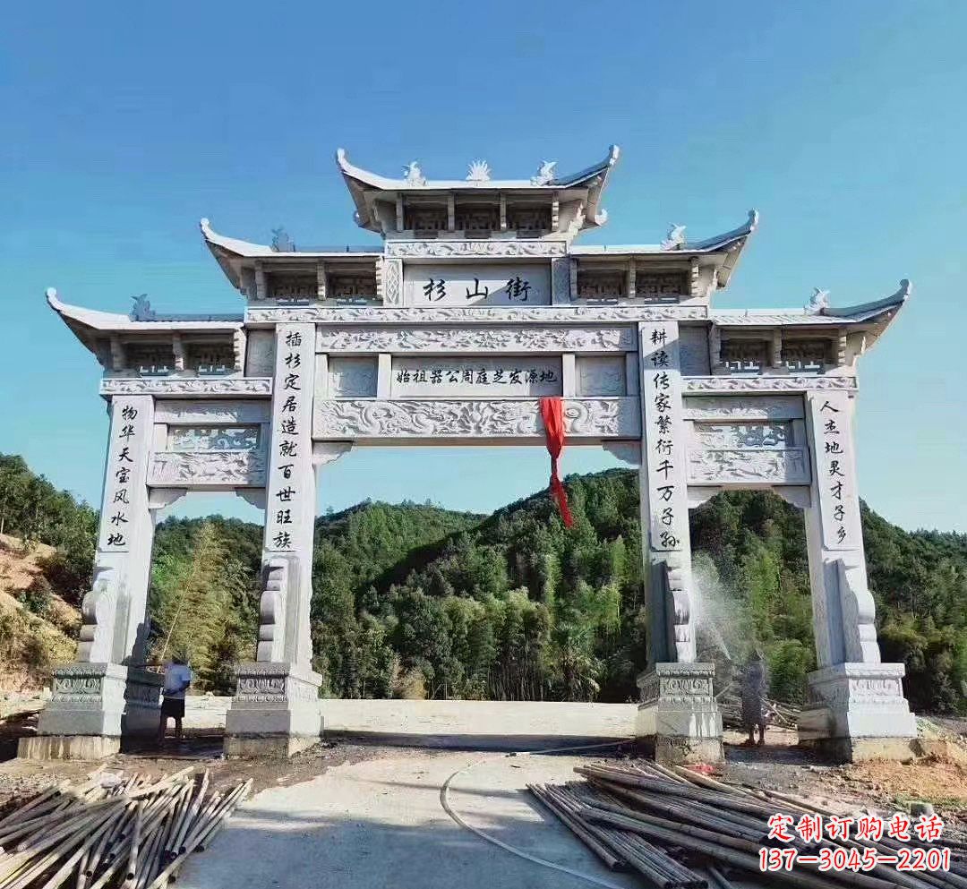 泉州中领雕塑:精美牌坊雕塑