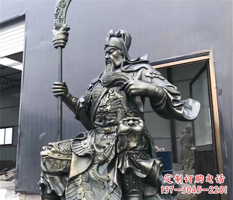泉州高雅典雅的关公铜雕