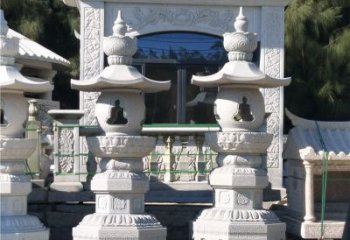 泉州汉白玉公园灯笼雕塑