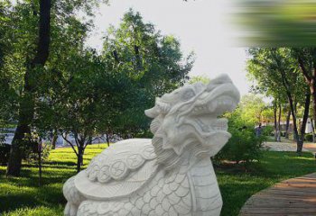 泉州中领雕塑——汉白玉龙龟石雕