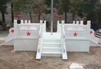 泉州高贵典雅的汉白玉升旗台石雕
