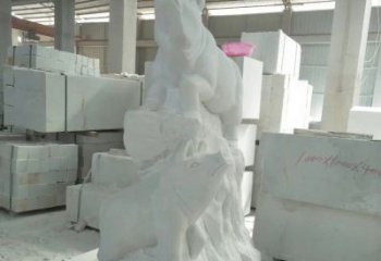 泉州瑞颜祥彩汉白玉生肖猪雕塑